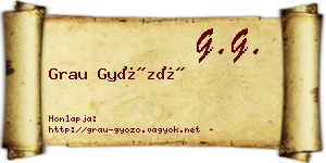 Grau Győző névjegykártya